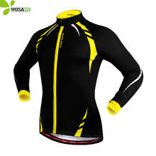 WOSAWE Теплая Флисовая велосипедная куртка с длинным рукавом зимняя ветрозащитная одежда велосипедная Спортивная MTB велосипедная длинная Джерси ветровка 2024 - купить недорого