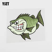 YJZT 13.9CMX12.1CM Green Fish Car Sticker Animal Pattern Pvc Decal Decorative 6A-0012 2024 - buy cheap