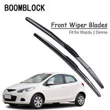 BOOMBLOCK 2pcs Car Accessories Windshield Rubber Original Wiper Blades Arm Kit For Mazda 2 Demio DY DE DJ 2017 2016-2002 2024 - buy cheap