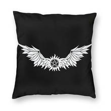 Supernatural Lucifer Wings Logo Cushion Cover Sofa Living Room TV Show Square Pillow Cover 45x45cm 2024 - buy cheap