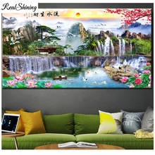 DIY Diamond Embroidery,Square Diamond Flowing water scenery Full rhinestone 5D Diamond painting cross stitch,needlework F1084 2024 - buy cheap