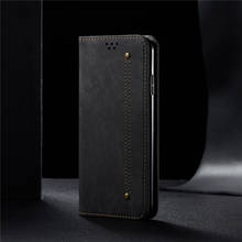 Магнитный кожаный чехол для Huawei P40 P30 Lite Pro, ретро тканевый чехол-книжка с откидной крышкой, складной чехол для Huawei P Smart 2020 Z 40 30 Lite Pro 2024 - купить недорого