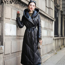 AYUNSUE 2019 Genuine Leather Jacket Winter Coat Women Warm Down Jacket Women Long Real Sheepskin Coat Chaqueta Mujer Qbl-yr02 2024 - buy cheap