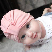 Fashion 100% Cotton Soft Knot Baby Girl Hat Elastic Bow Headbands for Baby Boy Turban Cap Kids  Hair Accessories Headdress 2024 - buy cheap