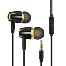 Fone de ouvido intra-auricular universal 3.5mm com fio, fones de ouvido com microfone para iphone e computadores android, 1 peça 2024 - compre barato