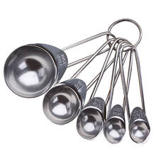 5pcs Stainless Steel Measuring Spoon Kitchen Measuring Cup Scoop For Baking Tea Coffee Kitchen Accessories Measuring Tool Set 2024 - buy cheap