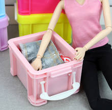 Mini caixa de armazenamento para boneca barbie, 1 peça, 1/6 original, boneca bjd, ampulheta, acessórios de móveis, casa da boneca 2024 - compre barato