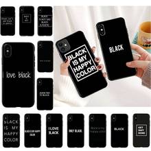 Black is My Happy Color TV Series Skam Phone Case for iphone 13 11 8 7 6 6S 7 plus 8 plus X XS MAX 5 5S XR 12 11 Pro max se 2020 2024 - buy cheap
