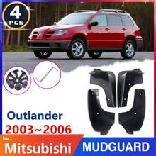 Guardabarros para coche Mitsubishi Outlander 2003 ~ 2006 2004 2005 1st Gen, accesorios para automóviles, pegatinas para productos 2024 - compra barato