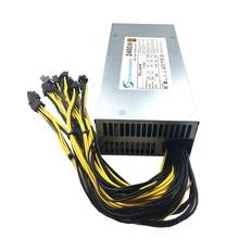 Fonte de alimentação para mineração de bitcoin, 2400w, 12v, psu antminer atx, 2400w, suporta máquina de mineração a3/b3/d3/d9/l3 ++/s11/t9 +/s9i/m2/z9/l3 + 2024 - compre barato