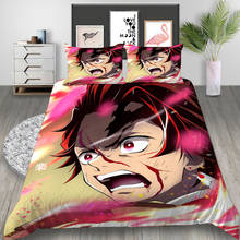 Anime Demon Slayer 3D Printed Kamado Tanjirou Bedding Set Duvet Covers Pillowcases Comforter Bedding Set Bedclothes Bed Linen 2024 - buy cheap