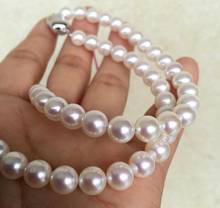 Fashion jewelry Free Shipping  Eternal Women GiftSterling silver real Japan Akoya natural seawater pearl round round flawless 9- 2024 - buy cheap