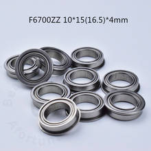 F6700ZZ 10*15&16.5*5mm  Flange bearings free shipping 6700 F6700Z F6700ZZ chrome steel deep groove bearing 2024 - buy cheap