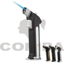 COHIBA Table Gun Cigar Cigarette Lighter 1 Torch Flame Jet Smoking Lighters Butane Gas Lighter Windproof With Gift Box 2024 - buy cheap