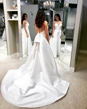 Женское свадебное платье с V-образным вырезом и открытой спиной 2024 - купить недорого