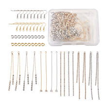 1 Box Mixed Color Brass Cubic Zirconia Tassel Pendants 304 Stainless Steel Earring Hooks DIY Tassels Earrings Jewelry Making Kit 2024 - buy cheap