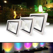 10W 20W 30W 50W RGB Waterproof Multicolor Reflector LED Outdoor Floodlight Spotlight lighting lamp+ 24key IR Remote AC85-265V 2024 - buy cheap