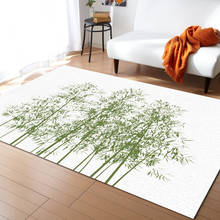 Green Bamboo Ink Fresh Carpets for Bed Room Modern Home Floor Large Rug Home Entrance Doormat 2024 - buy cheap