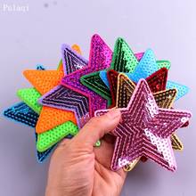 Pulaqi 14 styles Sequined star Patches Sticker On Clothes Iron on Heart Appliqued Sewing Garment Jeans Decor Embellishment DIY 2024 - buy cheap