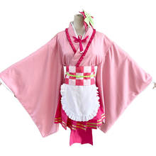 Anime Demon Slayer Kimetsu no Yaiba Cosplay Costume Tsuyuri Kanawo Kimono Lolita Maid Outfits Apron Dress 2024 - buy cheap