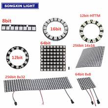 Módulo de Panel de lámpara LED RGB de 8, 12, 16 y 64 canales, WS2812, WS2812B, WS 2811, 5050, 5V, 8 bits, 12 bits, 64 bits, 256 bits y 16 bits 2024 - compra barato
