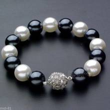10-11mm tahitian negro blanco multicolor redondo perla pulsera 7,5-8 pulgadas 2024 - compra barato