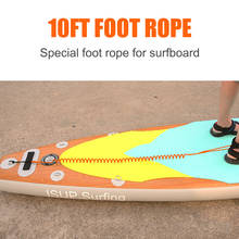 Trela enrolada de 3 m/10 pés para stand up paddle board, sup para todos os tipos de prancha de surf, acessórios de surf, tornozelo, corda de pé 2024 - compre barato