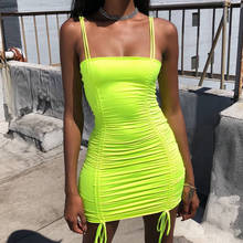 Spaghetti Strap Bodycon Dress Bandage Birthday Club Outfits for Women Summer Backless Clothes Sexy Party Mini Dresses 2024 - buy cheap