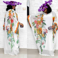 Женское шифоновое платье, длинное Повседневное платье Дашики, в африканском стиле, свободного покроя, на лето, 2020 2024 - купить недорого