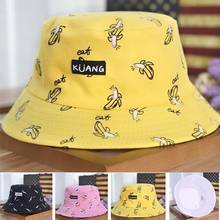 Women Banana Chips Double Side Folding Fisherman Sun Hat Outdoor Bucket Cap Summer Foldable Bucket Hat Sun Prevent Hats 2024 - buy cheap