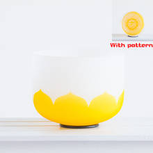 8Inch Perfect Pitch E Note Solar Plexus Chakra Yellow Lotus Frosted Quartz Crystal Singing Bowl Mallet and o-ring included 2024 - buy cheap