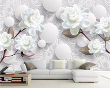 Custom Self Adhesive wallpaper 3D photo murals minimalist flower background wall living room bedroom papel DE parede Waterproof 2024 - buy cheap