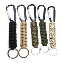 Llavero para exteriores, anillo, mosquetón para acampar, cuerda de Paracord militar, Kit de supervivencia para acampar, nudo de emergencia, abrebotellas, llavero 2024 - compra barato