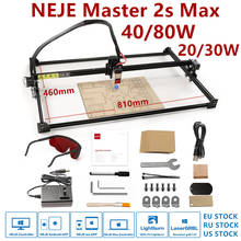 NEJE-grabador láser Master 2S Max 80W A40640 CNC para madera, máquina de corte y grabado, enrutador, Lightburn, LaserGRBL, Control por aplicación 2024 - compra barato