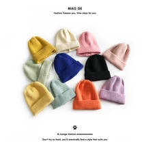 Fashion Casual Winter Hat Kids Hats Boys Girls Knitted Warm Skullies Beanies Candy Color Children Baby Hats and Caps Accessories 2024 - buy cheap