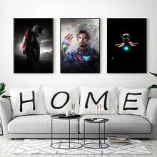 Marvel Superhero Poster Captain America Iron Man Anime Character Canvas Painting Children's Room Home Decoration Birthday Gift 2024 - buy cheap