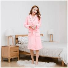 2019 Autumn Winter Nightgowns Women Thicken Flannel Bathrobe Women Pajamas Bath Coral Velvet Warm Robe Sleepwear Womens Robes 2024 - buy cheap