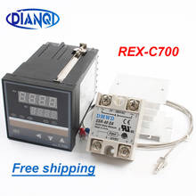 REX-C700 Температура контроллер цифровой PID REX Температура контроллер SSR регулятор температуры с термопарным SSR40DA 40A REX-C700 220V ~ 240V 2024 - купить недорого