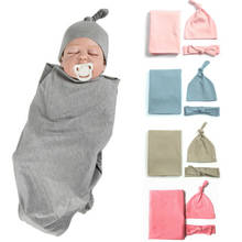 Newborn Kid Baby Girl Boy Swaddle Wrap Blanket Sleeping Bag Headband  Hat Elegant Cute Cotton Sweet Outfits Set 2024 - buy cheap