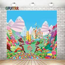 GFUITRR Candyland Castle Photography Backdrops Girls Birthday Party Photo Background Colorful World Vinyl Photo Booth Fotografia 2024 - buy cheap