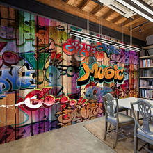 Foto personalizada 3D Graffiti Art pintura de pared Bar KTV café comedor sala de estar Fondo pared decoración papel Peint Mural 3D 2024 - compra barato