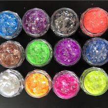 Glitter para arte em unhas 1g/jarra, cor neon, irregular, lantejoulas, flocos de lantejoulas, pigmento acrílico, ferramenta de decoração de manicure 2024 - compre barato