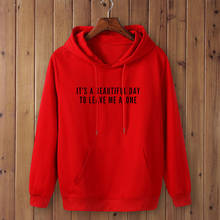 Sudaderas con capucha para mujer, suéter informal y divertido con estampado "It's a beautiful day to leave me alone", Top Hipster, envío directo 2024 - compra barato