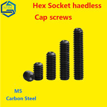 Hex Socket Set Screws Grub Screw Internal Hex Drive Cup-Point Set Screws Concave Set Screw hexagon Socket Headless Screw GB M5 2024 - compra barato