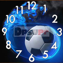 Dpsupr 5d kit de pintura de diamante, com mecanismo de relógio, ponto cruz, redondo, completo, bordado, mosaico de futebol, g024 2024 - compre barato
