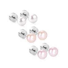 LUXUKISSKIDS Fake Pearl Earring Stainless Steel Korean Steel Screw Christmas Stud EarringsFor Women Brinco Fashion 2020 Jewelry 2024 - buy cheap