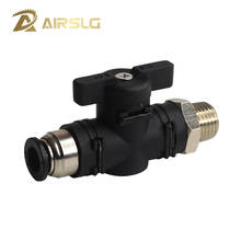 BC BL hand valve stop valve pneumatic switch quick Push in fitting valve for 4 6 8 10mm hose One side external thread M5 1/8 1/4 2024 - buy cheap