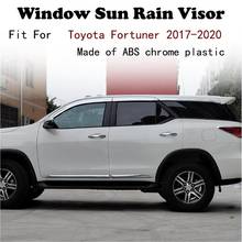 ABS Chrome plastic Window Visor Vent Shades Sun Rain Guard car accessories For Toyota Fortuner 2017-2020 2024 - buy cheap