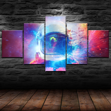 Wall Art Home Decor For Living Room 5 Panel Print Painting Astronauts Whereabouts Outer Space Picture Landscape Canvas 2024 - buy cheap
