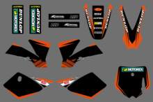 Новый стиль мотоцикла команда графика фон наклейка и стикер комплект для KTM SX50 SX 50 2002 2003 2004 2005 2006 2007 2008 2024 - купить недорого